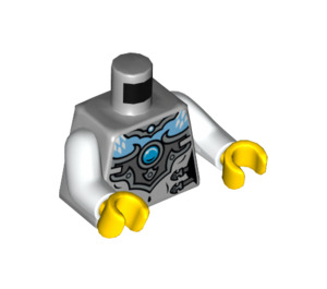 LEGO Medium Stone Gray Eris Silver Outfit, Pearl Gold Armor Minifig Torso (973 / 76382)