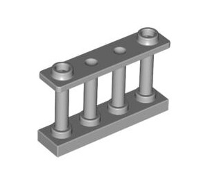 LEGO Medium Stone Gray Fence Spindled 1 x 4 x 2 with 2 Top Studs (30055)