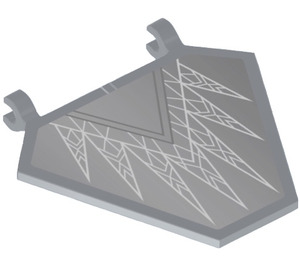 레고 미디엄 스톤 그레이 깃발 5 x 6 Hexagonal ~와 함께 삼각형 ~에 Mirror 상표 두꺼운 클립 포함 (17979)