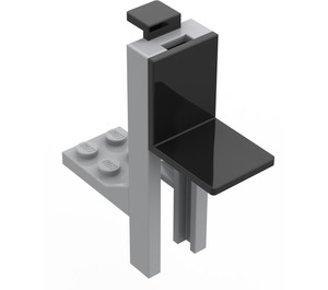 LEGO Gris pierre moyen Forklift 2 x 7 (Complete) Noir Forks  (3430)