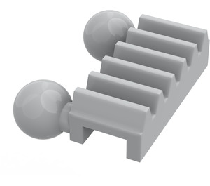 LEGO Medium Stone Gray Gear Rack with Two Ball Joints (6574)