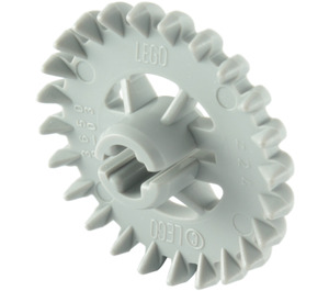 LEGO Mittleres Steingrau Ausrüstung mit 24 Zähne (Krone) mit Verstärkungen (3650)