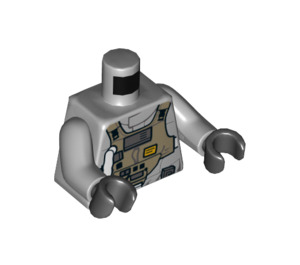 LEGO Gris piedra medio Gris Squadron Piloto Minifigura Torso (973 / 76382)