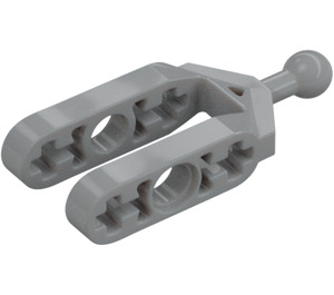 LEGO Medium Stone Gray Half Beam Fork with Ball Joint (6572)