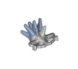 LEGO Medium stengrå Hjelm af Haj Kranium med Sand Blå Pigge (69003)