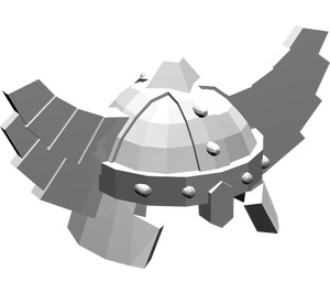 LEGO Medium Stone Gray Helmet with Wings (60747 / 61846)