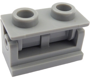 LEGO Gris piedra medio Hinge Brick 1 x 2 Assembly