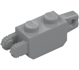 LEGO Grigio pietra medio Cerniera Mattoncino 1 x 2 Verticale Bloccante Doppio (30386 / 39893)