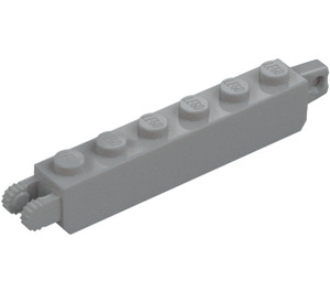 LEGO Grigio pietra medio Cerniera Mattoncino 1 x 6 Bloccante Doppio (30388 / 53914)