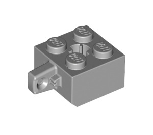 LEGO Medium Stone Gray Hinge Brick 2 x 2 Locking with 1 Finger Vertical with Axle Hole (30389 / 49714)
