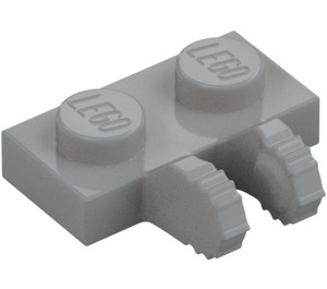 LEGO Medium Stengrå Gångjärn Platta 1 x 2 Låsning med Dual Fingrar (50340 / 60471)