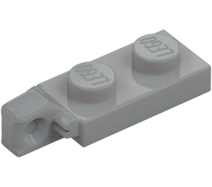 LEGO Gris piedra medio Bisagra Placa 1 x 2 Cierre con Single Finger en Final Vertical con ranura inferior (44301)