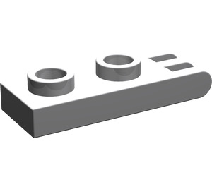 LEGO Mittleres Steingrau Scharnier Platte 1 x 2 mit 3 Finger und hohle Bolzen (4275)