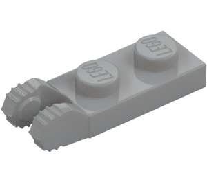 LEGO Medium Stone Gray Hinge Plate 1 x 2 with Locking Fingers with Groove (44302)