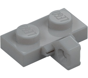 LEGO Gris piedra medio Bisagra Placa 1 x 2 con Vertical Cierre Stub con ranura inferior (44567 / 49716)