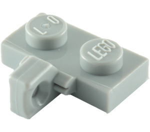 LEGO Mittleres Steingrau Scharnier Platte 1 x 2 mit Vertikale Verriegeln Stub mit unterer Nut (44567 / 49716)