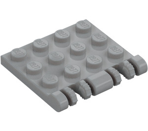 LEGO Medium Stone Gray Hinge Plate 4 x 4 Locking (44570 / 50337)