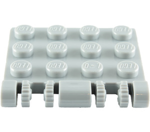 LEGO Medium Stone Gray Hinge Plate 4 x 4 Locking (44570 / 50337)