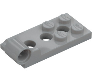 LEGO Medium Stone Gray Hinge Plate Bottom 2 x 4 with 4 Studs and 3 Pin Holes (98285)