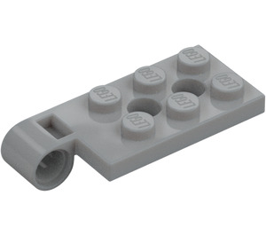 LEGO Medium steingrå Hengsel Plate Topp 2 x 4 med 6 Knotter og 2 stiftehull (43045)