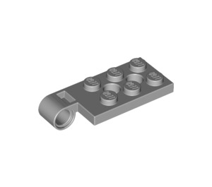 LEGO Medium Stone Gray Hinge Plate Top 2 x 4 with 6 Studs and 2 Pin Holes (43045)