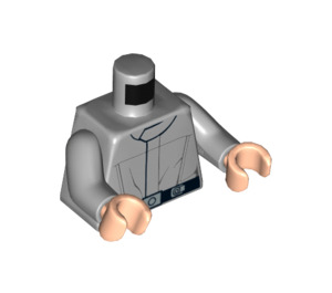 LEGO Medium Stone Gray Imperial Crew Member Minifig Torso (973 / 76382)