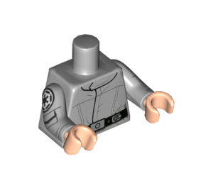 LEGO Medium Stone Gray Imperial Crewmember Minifig Torso (973 / 88585)