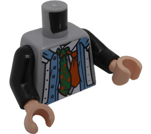 LEGO Średni kamienny szary Joey Tribbiani Minifigurka Tułów (973 / 76382)