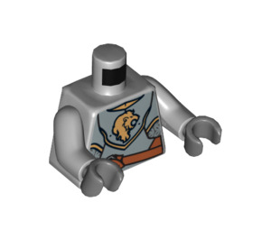 LEGO Medium Stone Gray Knight Torso with Lion (76382 / 88585)