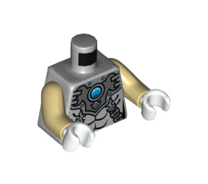 LEGO Medium Stone Gray Laval - Heavy Armor Minifig Torso (973 / 76382)