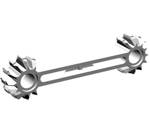 LEGO Medium Stone Gray Lever Arm with Nine Double Bevel Gear Teeth at Both Ends (41666)