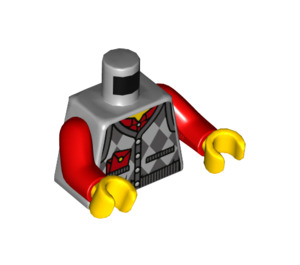 LEGO Gris pierre moyen Man dans Argyle Vest Minifig Torse (973 / 76382)