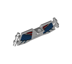 LEGO Mittleres Steingrau Mechanisch Wings mit Dark rot, Dark Blau und Dark rot Armor