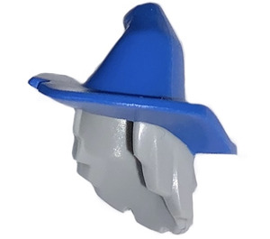LEGO Medium Stone Gray Mid-Length Hair with Blue Floppy Witch Hat