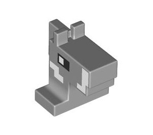 LEGO Gris pierre moyen Minecraft Cheval Diriger avec Donkey Affronter (25769 / 37579)