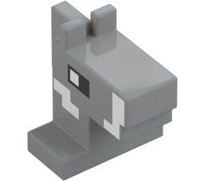 LEGO Medium Stone Gray Minecraft Horse Head with Donkey Face (37579 / 107698)