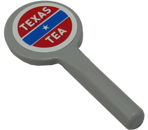 LEGO Medium Steengrijs Minifig Signaal Houder met Texas Tea Sticker (3900)
