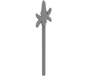 LEGO Medium Stone Gray Minifig Spear with Four Side Blades (43899)