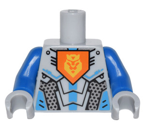 LEGO Medium stengrå Minifig Torso med Nexo Knights Royal Soldat Mønster med Krone (973)