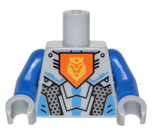 LEGO Mittleres Steingrau Minifig Torso mit Nexo Knights Royal Soldier Muster mit Krone (973)