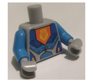 LEGO Medium Stone Gray Minifig Torso with Orange Emblem (973)