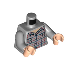 LEGO Medium steengrijs Minifiguur Torso met Shirt (973 / 76382)