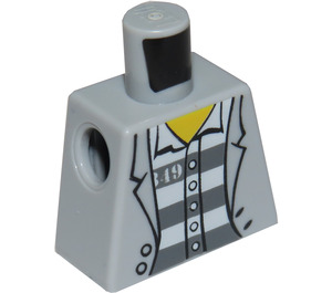 LEGO Medium steengrijs Minifiguur Torso zonder armen met Decoratie (973)