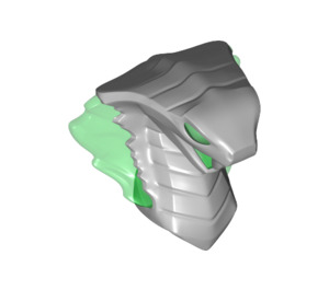 LEGO Medium Stone Gray Minifigure Head Basilisk / Snake (41201)