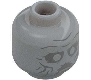 LEGO Medium Stone Gray Minifigure Head with Decoration (Recessed Solid Stud) (3274 / 104992)