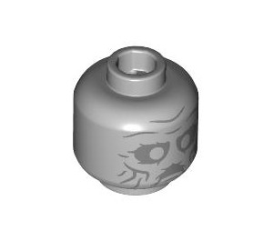 LEGO Medium Stone Gray Minifigure Head with Decoration (Recessed Solid Stud) (3274 / 104992)