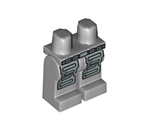 레고 미디엄 스톤 그레이 미니피규어 엉덩이와 다리 ~와 함께 벨트 그리고 은 갑옷 (3815 / 89295)