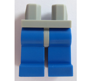 LEGO Mittleres Steingrau Minifigur Hüften mit Blau Beine (73200 / 88584)