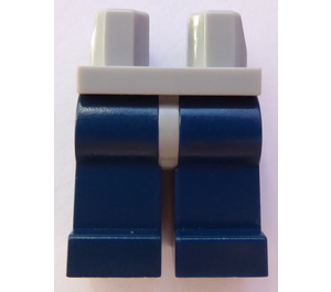 LEGO Medium Steengrijs Minifigure Heupen met Dark Blauw Poten (3815 / 73200)