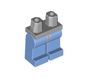 LEGO Keskitumma kivenharmaa Minihahmo Lonkat jossa Keskivaalea sininen Jalat (3815 / 73200)